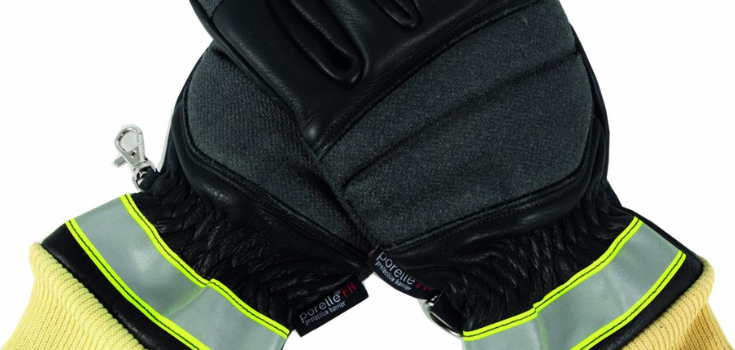 Leather Kevlar® Firefighter Gloves with Hi Vis